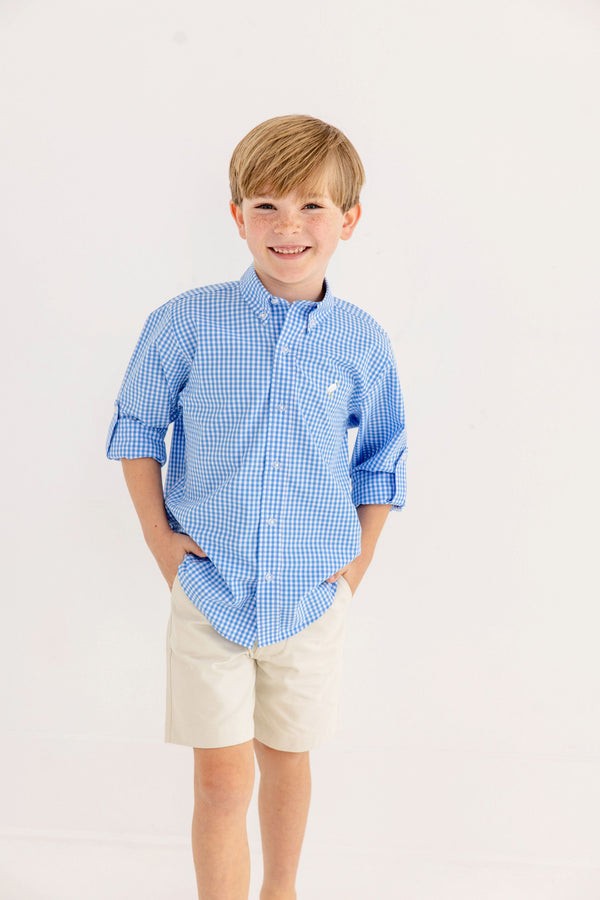 Dean's List Dress Shirt- Blue Gingham|12731