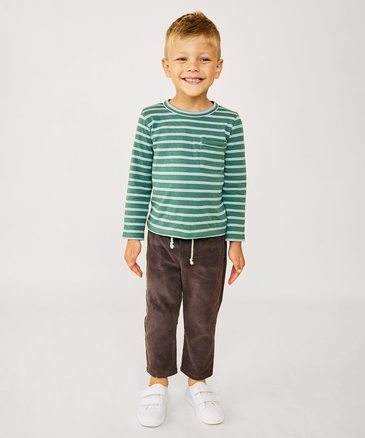 Edward T-Shirt, Forest Stripe|9307