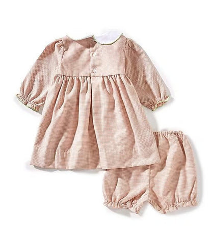Hand Picture Smocked Turkey Dress w Bloomers|13319