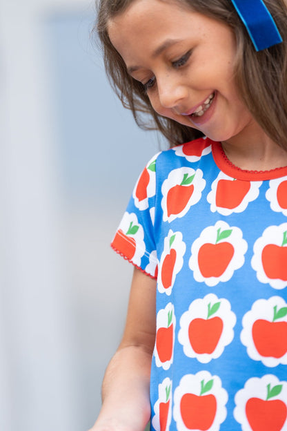Mary Chase Navy Apple Dress|11919
