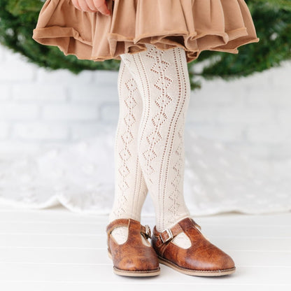 Fancy Knit Tights Vanilla|12959