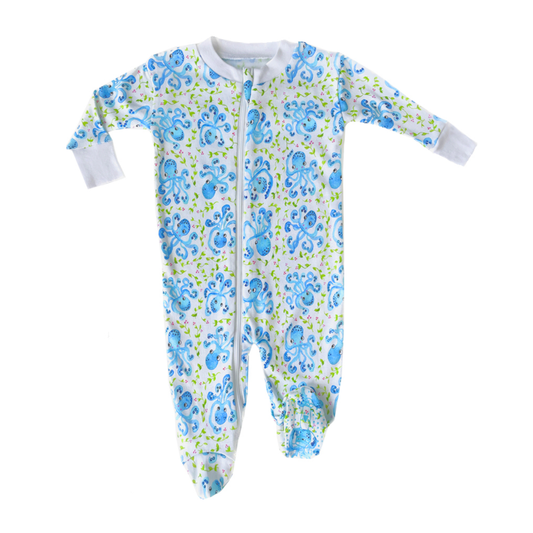 Cheeky Octopus Baby Zip Footie Pajama|1746