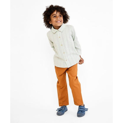 Jeffie Shirt, Sage Chevron Stripe|9212
