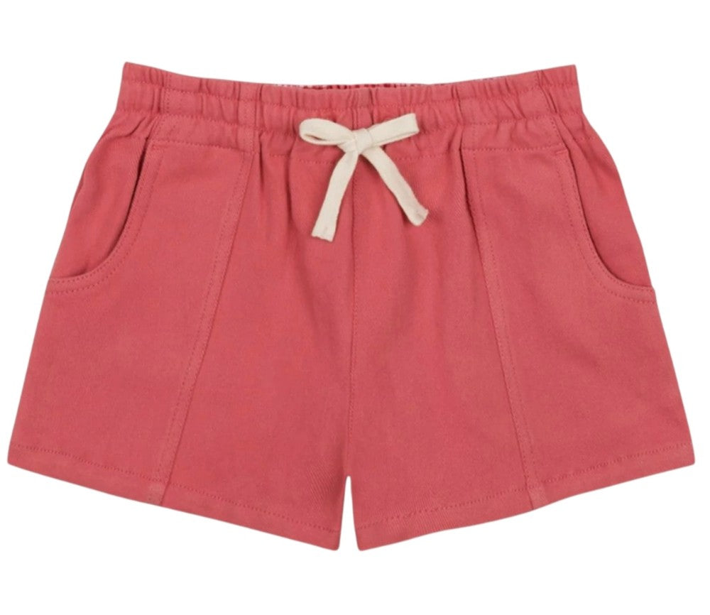 Boys Poppy Red stretch twill short|8617