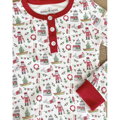 Sailor Santa Kids 2 Piece Pajamas|3087