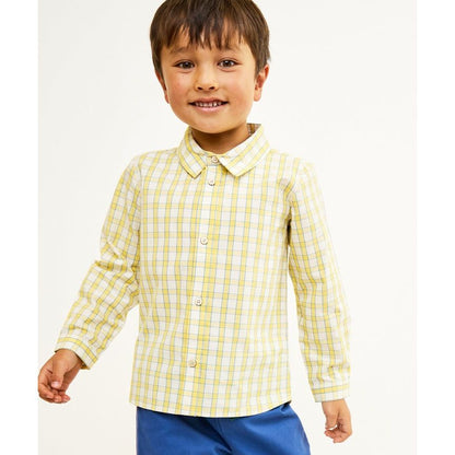 Jeffie Shirt, Yellow Picnic Check|6679