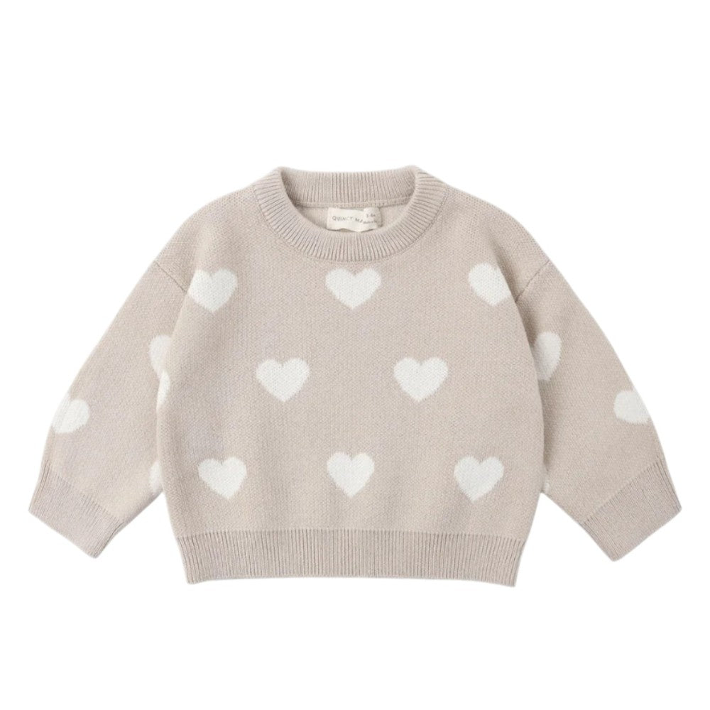 Heart Knit Sweater Oat|10745