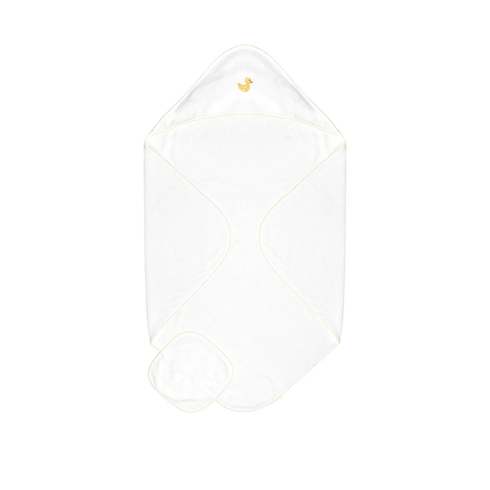 Embroidered Baby Towel + Wash Set in Little Duckling|11802
