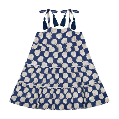 Belle Sundress-Shell Beach Navy|11755