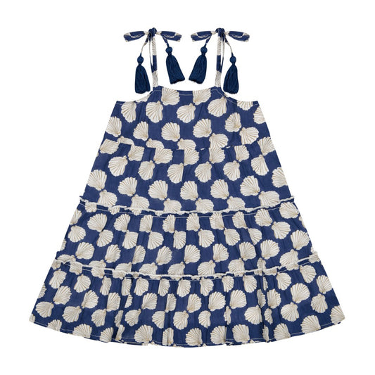 Belle Sundress-Shell Beach Navy|11755