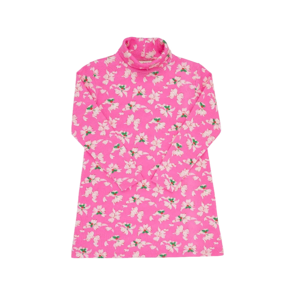 Tatum's Turtleneck Dress Bows of Holly|12274