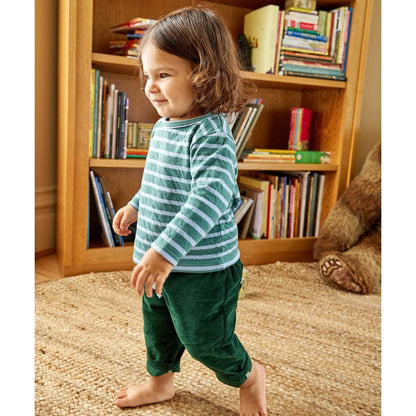 Edward Baby T-Shirt, Forest Stripe|9357