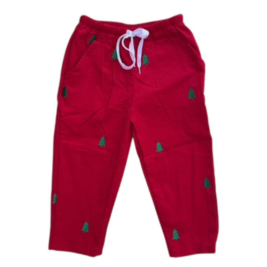 Red Corduroy Pants Christmas Trees|10153