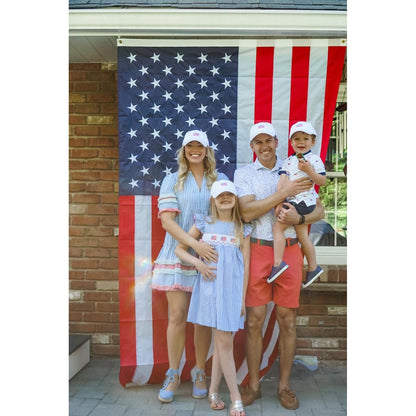 Junior American Flag Baseball Hat- white|8294