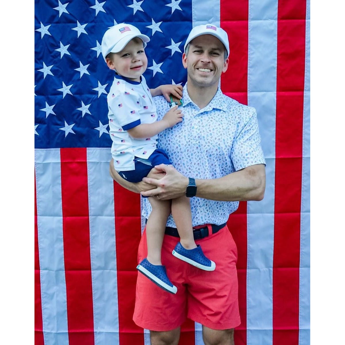 Adult American Flag Baseball Hat- white|8300