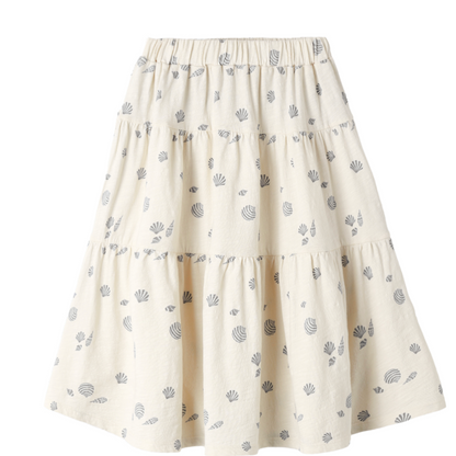 Tiered Midi Skirt Seashells|10579