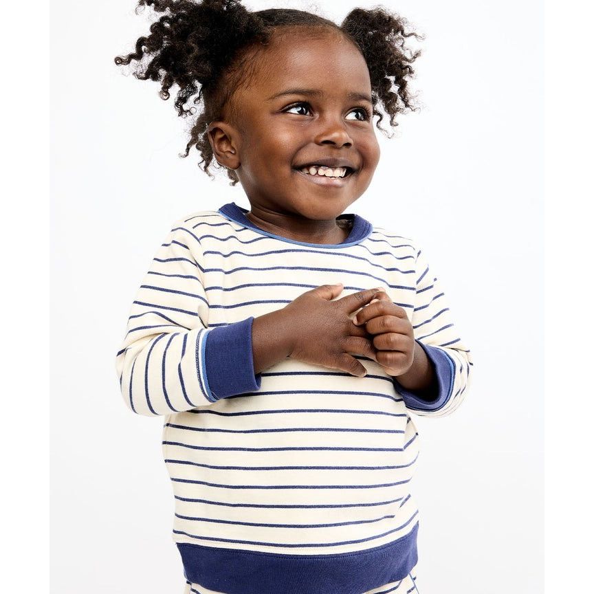 Remy Baby Sweatshirt Navy French Stripe|9538