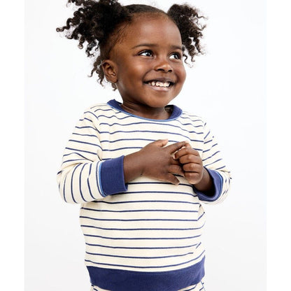 Remy Baby Sweatshirt Navy French Stripe|9538