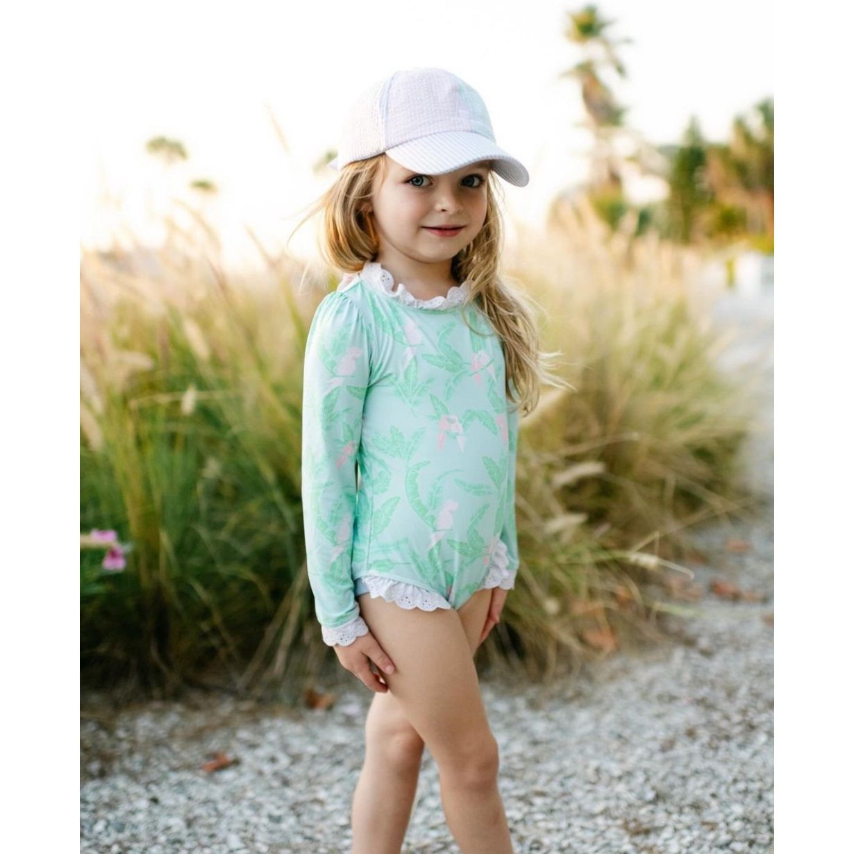 Girls' Multicolor Seersucker Bow Baseball Hat|8099