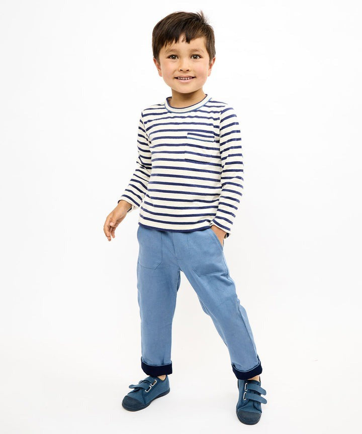 Edward T-Shirt, Navy Stripe|9467