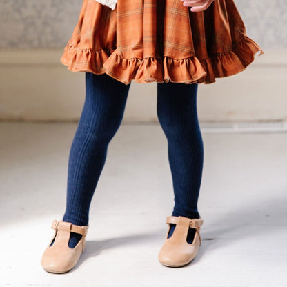 Navy Cable Knit Tights|12969