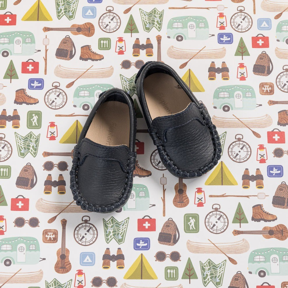 Moccasin Navy Baby Shoes|10730