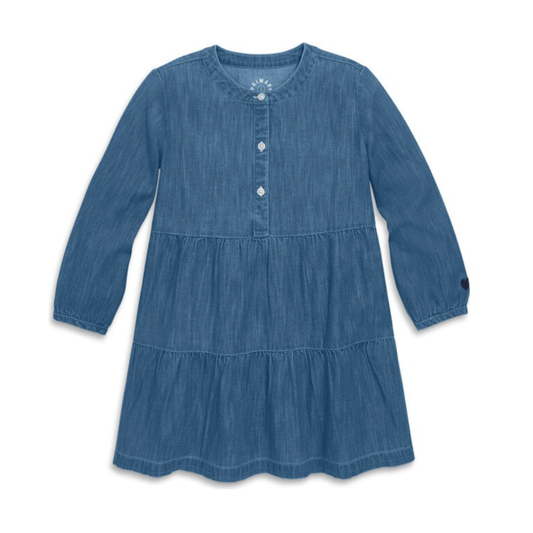 Chambray Tiered Dress | Chambray|5209