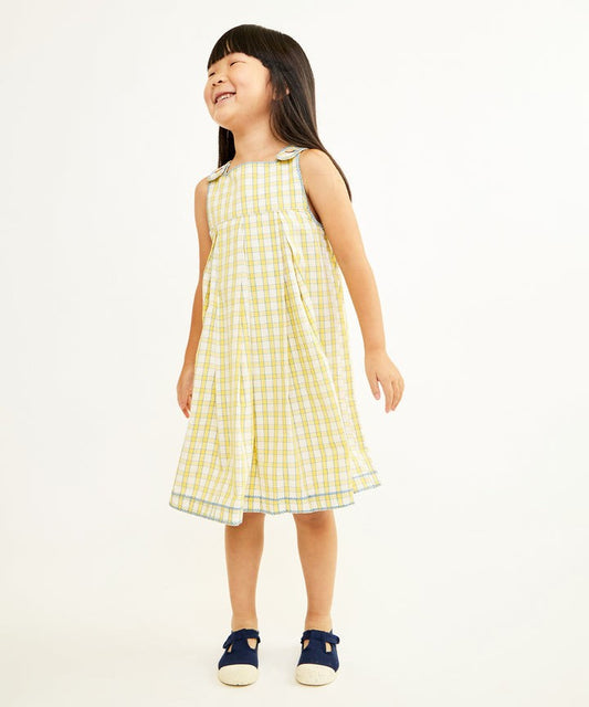 Daisy Dress, Yellow Picnic Check|6700