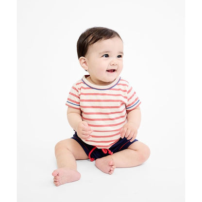 Willie Baby T-Shirt, Nautical Red Stripe|6817