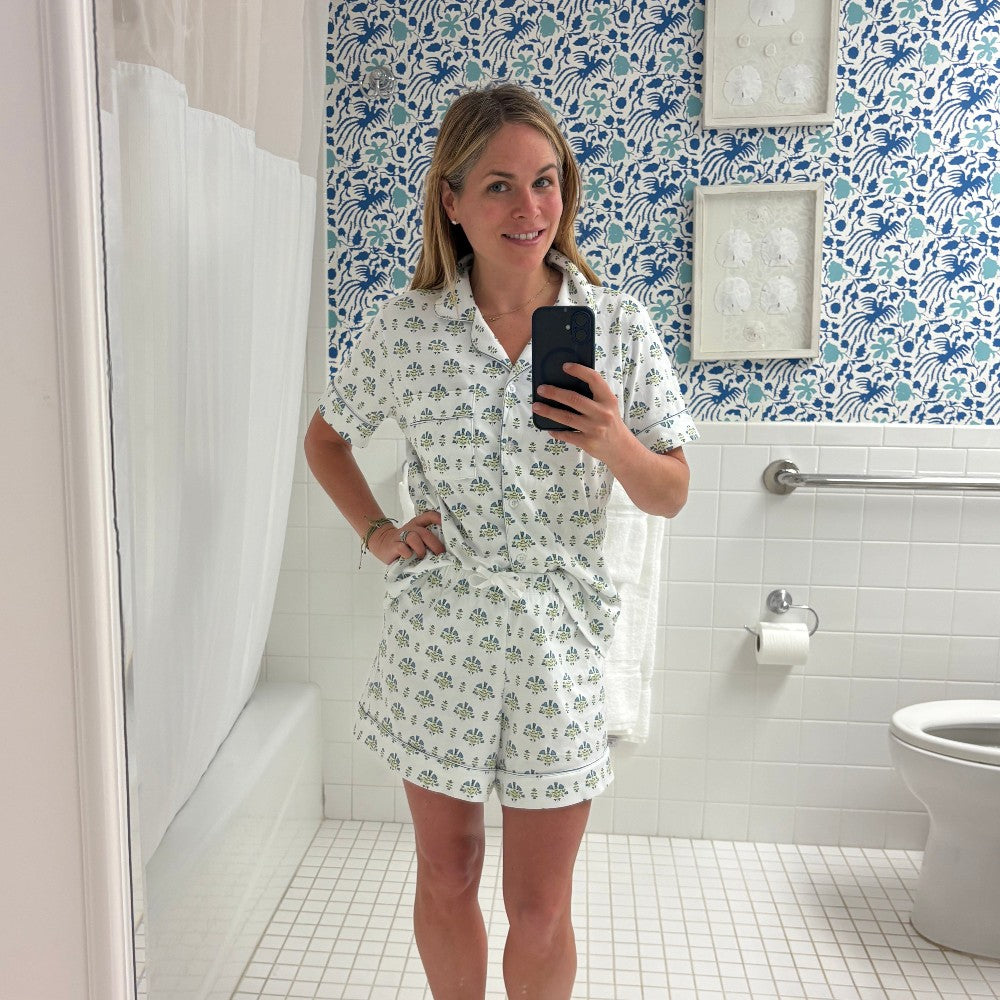 Lobster Bake Women’s Button Front Short Pajama Set|8861