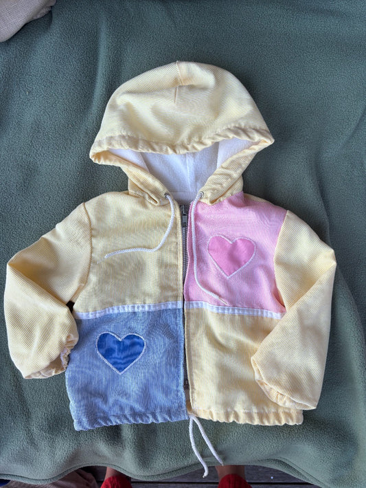 Sweetheart Multicolor Seersucker Hooded Jacket|11824