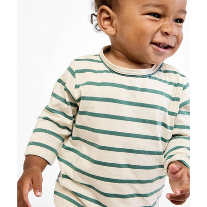 Edward Baby T-Shirt, Pine Stripe|9344