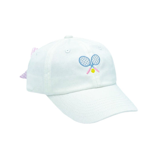 Girls' Tennis Bow Baseball Hat - white|8048