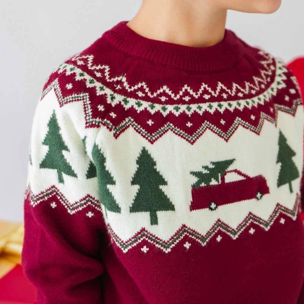 Christmas Truck Fair Isle Sweater|13249