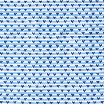Sailor Hearts Two Piece Kids Pajamas Blue|8851