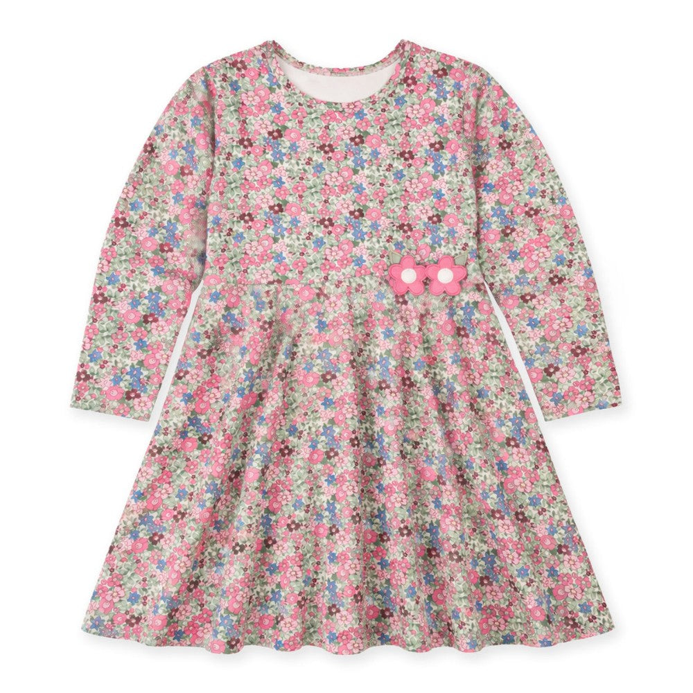 Floral Knit Dress w Flowers|12906