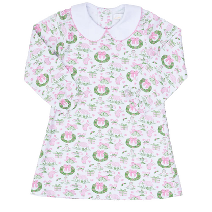 Presley Kait Pink Holiday Toile Dress|13264