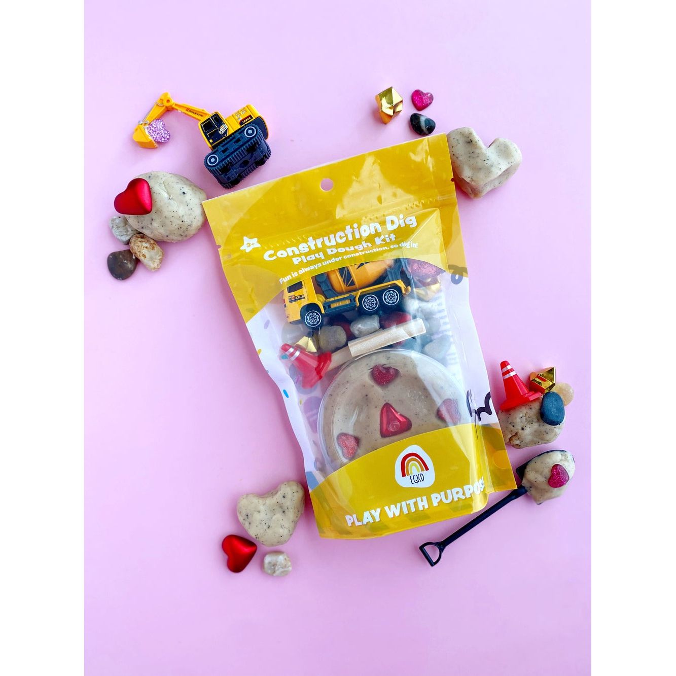 Valentines "I Dig You" Construction KidDough Play Kit