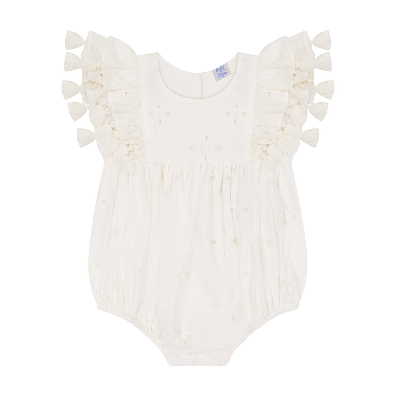 Anna Baby Romper-White Eyelet