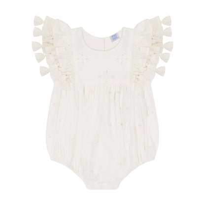 Anna Baby Romper-White Eyelet