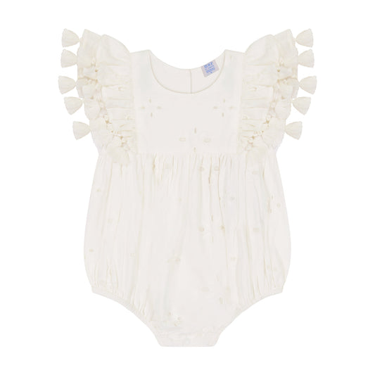 Anna Baby Romper-White Eyelet
