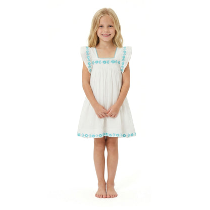 Serena Dress- Floral Embroidery