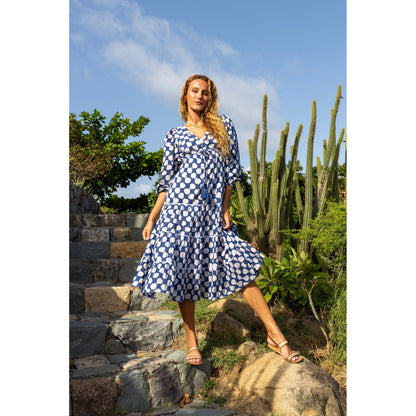 Odette Woman's Maxi Dress- Navy Shell