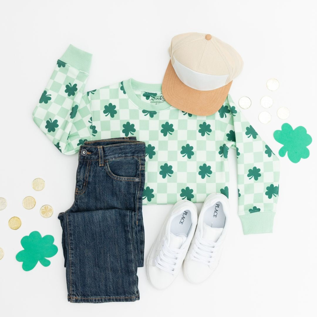 Shamrock St. Patrick's Sweatshirt Sage