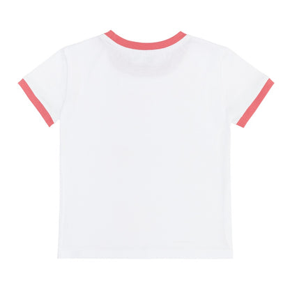 Unisex white ringer tee