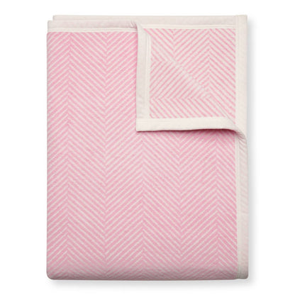 Harborview Herringbone Blush Blanket