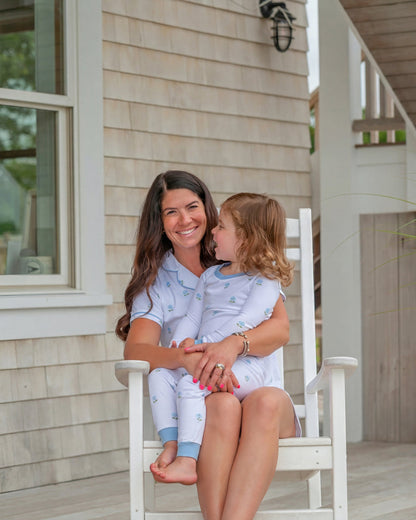 Hydrangeas in Bloom Pima Jammies 2-Piece Set