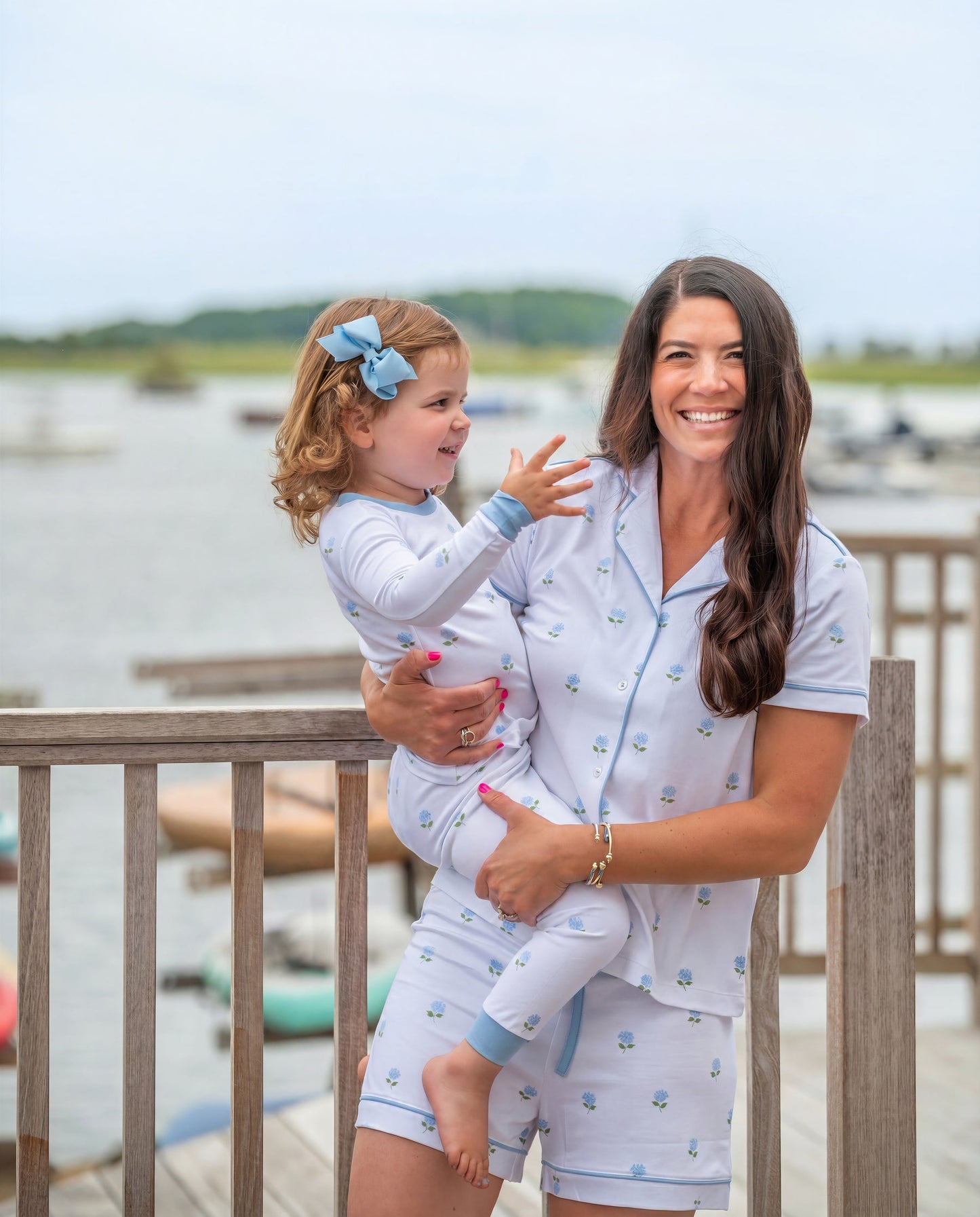 Hydrangeas in Bloom Pima Jammies 2-Piece Set