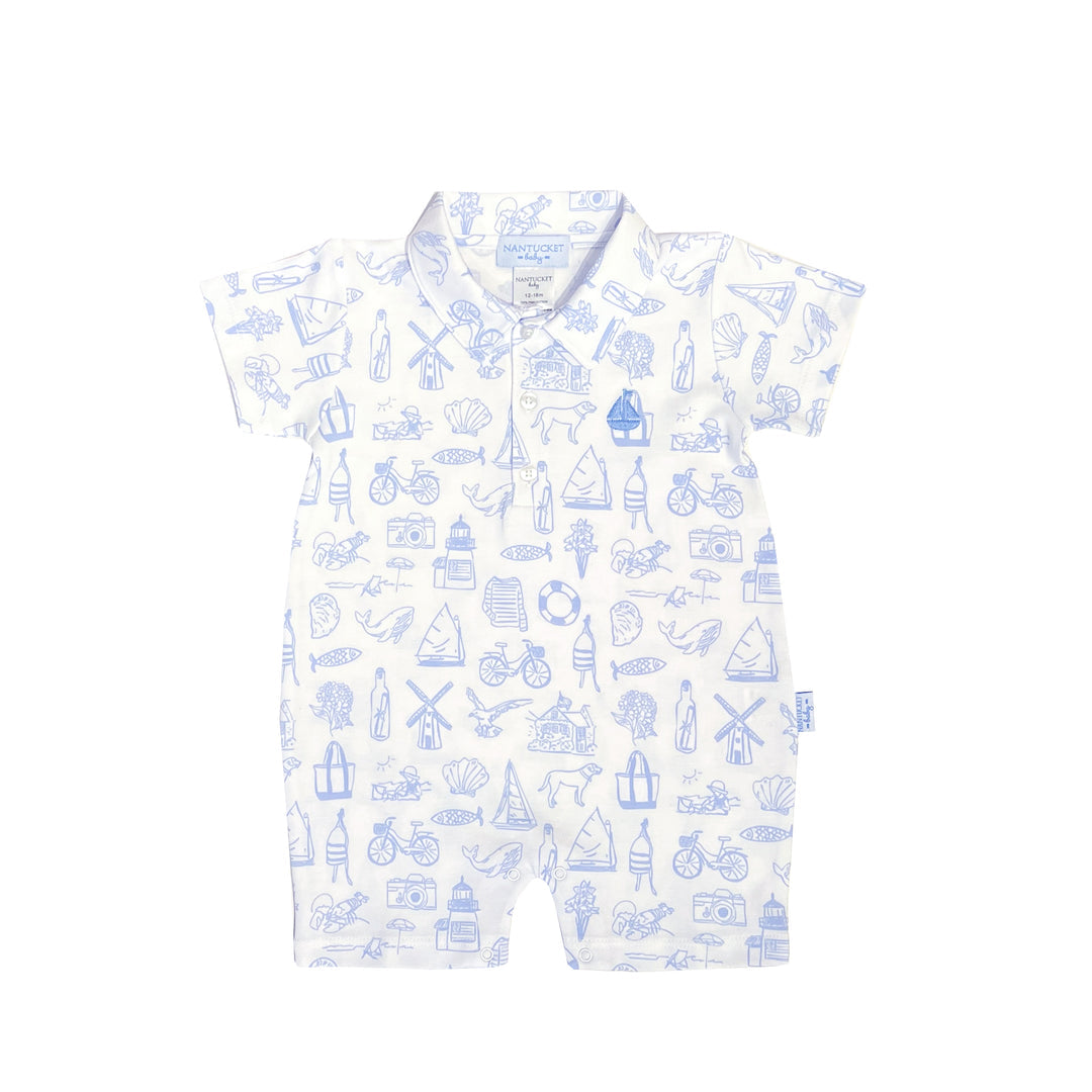 Portside Polo Romper-Nantucket Collection