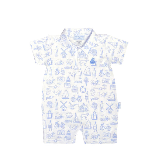 Portside Polo Romper-Nantucket Collection